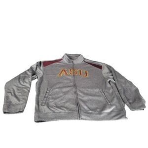Arizona State NCAA Full Zip Jacket Men Sz XXL Gray Embroidered Casual Sportswear